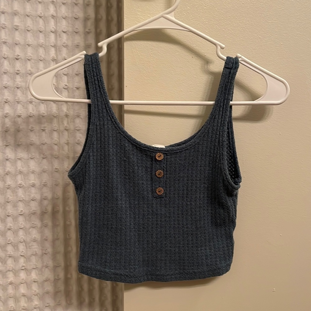Blue crop top